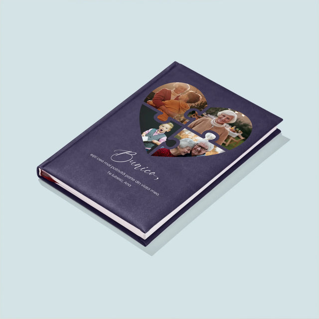 Colaj De Fotografii: Puzzle Inimă Pentru Bunică - Carte Pentru Notițe