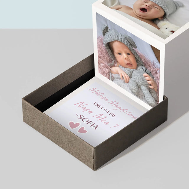 Colaj De Fotografii: Vrei Să Fii Nașa Mea - Set De Fotografii Pliante