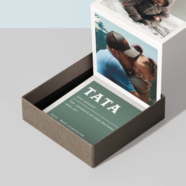 Fotografie Si Semnătură: Definiția Tată - Set De Fotografii Pliante