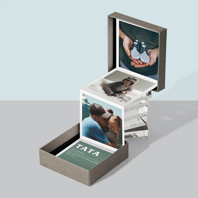 Fotografie Si Semnătură: Definiția Tată - Set De Fotografii Pliante