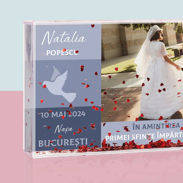 Fotografie Si Semnătură: Îngerul Lui Dumnezeu Comuniune - Ramă De Sticlă Cu Apă Pentru Fotografii