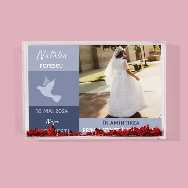 Fotografie Si Semnătură: Îngerul Lui Dumnezeu Comuniune - Ramă De Sticlă Cu Apă Pentru Fotografii