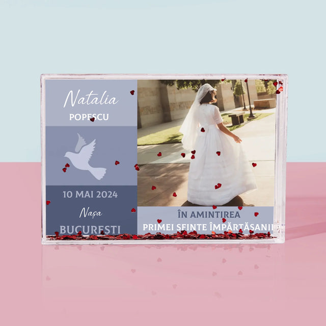 Fotografie Si Semnătură: Îngerul Lui Dumnezeu Comuniune - Ramă De Sticlă Cu Apă Pentru Fotografii