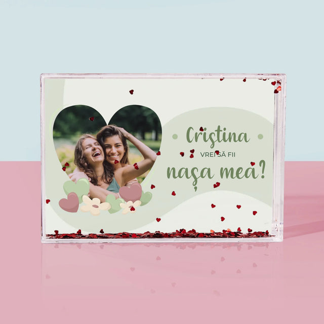 Fotografie Si Semnătură: Vrei Să Fii Martorul Meu - Ramă De Sticlă Cu Apă Pentru Fotografii