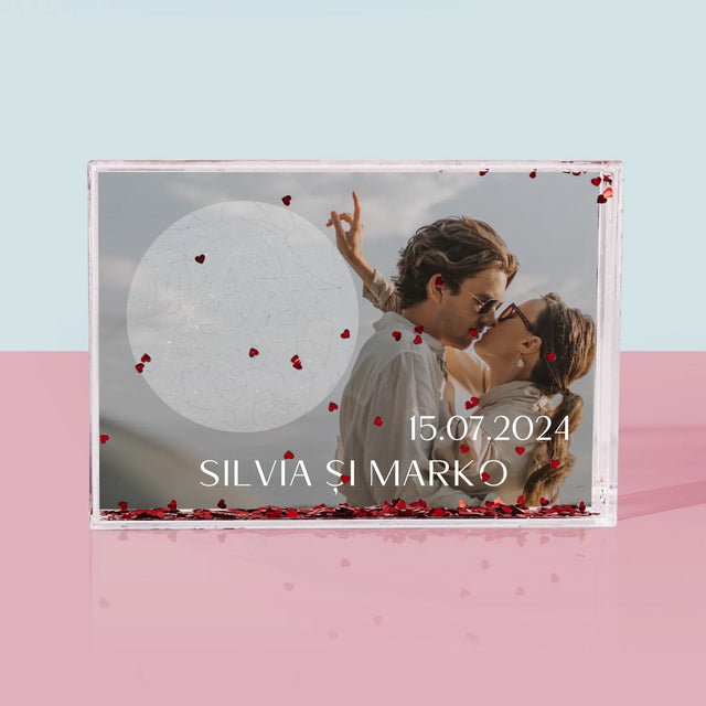 Harta Stelelor: Nunta - Ramă De Sticlă Cu Apă Pentru Fotografii