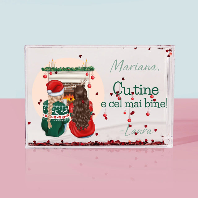 Creator De Personaj: Cele Mai Bune Prietene De Sărbători - Ramă De Sticlă Cu Apă Pentru Fotografii