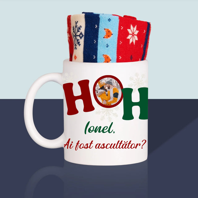 Colaj De Fotografii: Ho Ho Ho - Șosete De Iarnă Într-O Cană