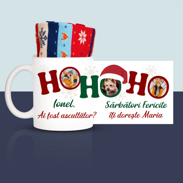 Colaj De Fotografii: Ho Ho Ho - Șosete De Iarnă Într-O Cană