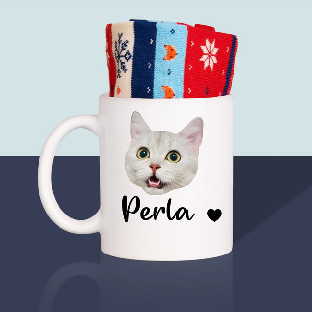 Personajul Tău: Capul Mâțului Tău - Șosete De Iarnă Într-O Cană