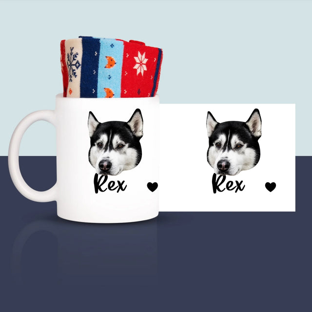 Personajul Tău: Capul Câinelui Tău - Șosete De Iarnă Într-O Cană