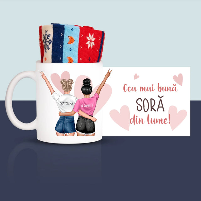 Creator De Personaj: Cea Mai Bună Soră Din Lume - Șosete De Iarnă Într-O Cană