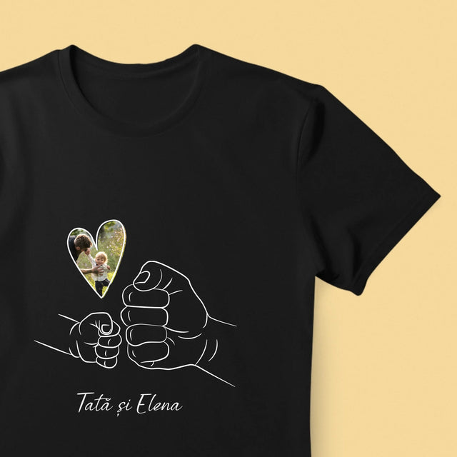 Fotografie Si Semnătură: Tata Copilul Mânuța - Tricou Pentru Bărbați