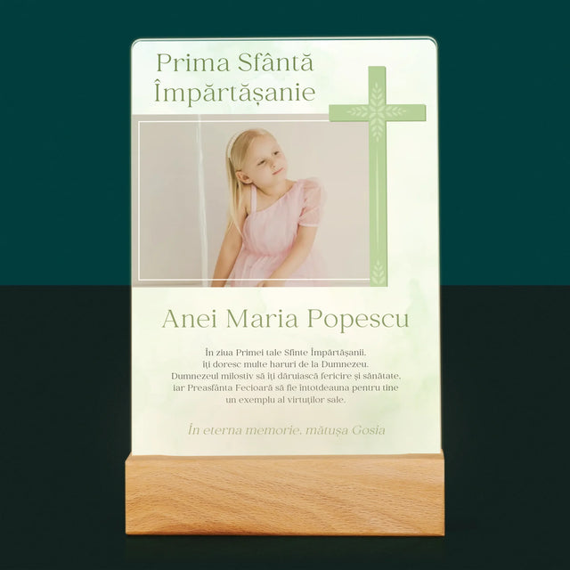 Fotografie Si Semnătură: Împărtășanie Fotografia Crucii - Imprimare Pe Sticlă Acrilică (Verticală)