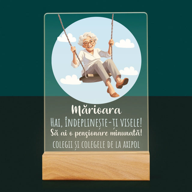 Numele Și Semnătura: Îndeplinește-Ți Visele - Imprimare Pe Sticlă Acrilică (Verticală)