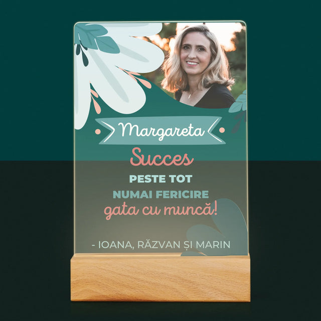 Fotografie Si Semnătură: Succese - Acum Nu Mai Ești La Muncă - Imprimare Pe Sticlă Acrilică (Verticală)