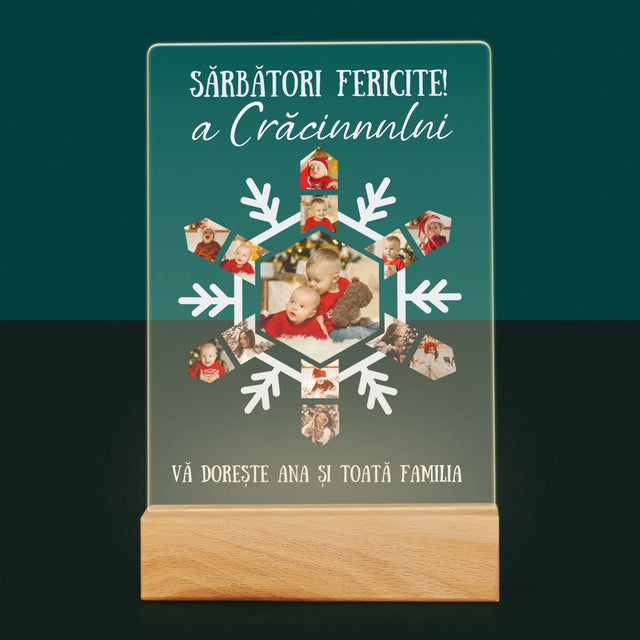 Formă Din Fotografii: Fulg - Imprimare Pe Sticlă Acrilică (Verticală)