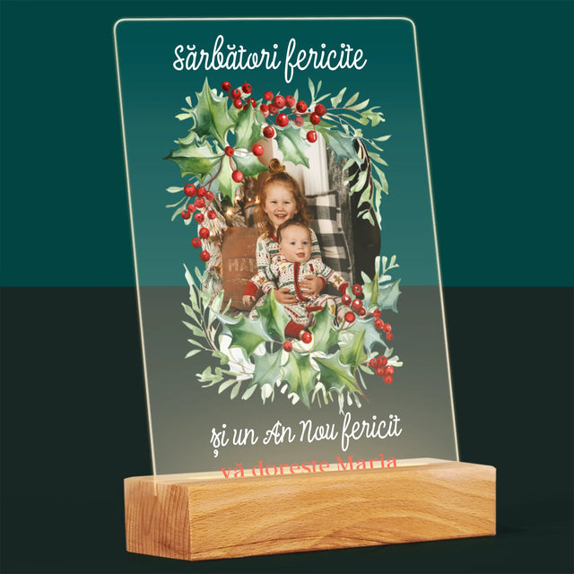 Fotografie Si Semnătură: Decorațiune De Crăciun - Imprimare Pe Sticlă Acrilică (Verticală)