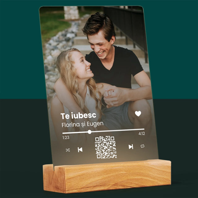Fotografie Si Semnătură: Cântecul Vostru Cu Cod Qr - Imprimare Pe Sticlă Acrilică (Verticală)