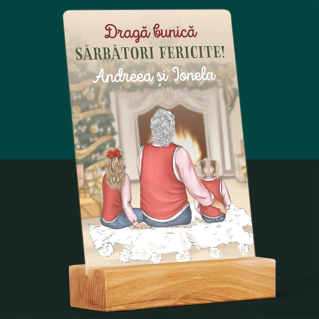 Creator De Personaj: Bunico, Sărbători Fericite - Imprimare Pe Sticlă Acrilică (Verticală)