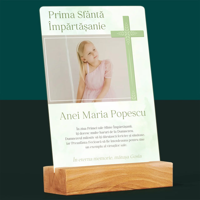 Fotografie Si Semnătură: Împărtășanie Fotografia Crucii - Imprimare Pe Sticlă Acrilică (Verticală)