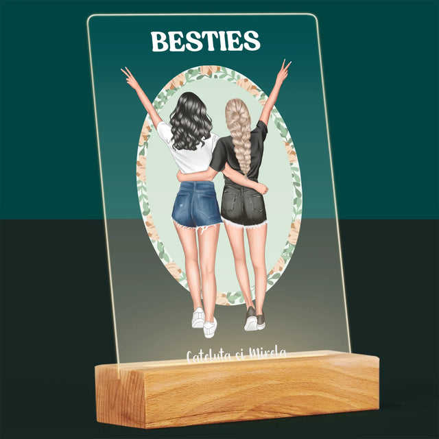Creator De Personaj: Best Friends - Imprimare Pe Sticlă Acrilică (Verticală)