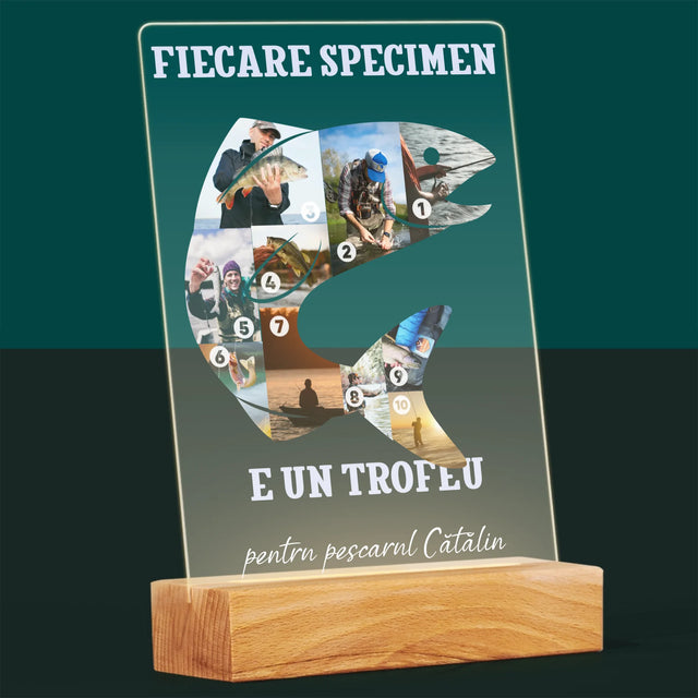 Formă Din Fotografii: Specimen De Pescar - Imprimare Pe Sticlă Acrilică (Verticală)