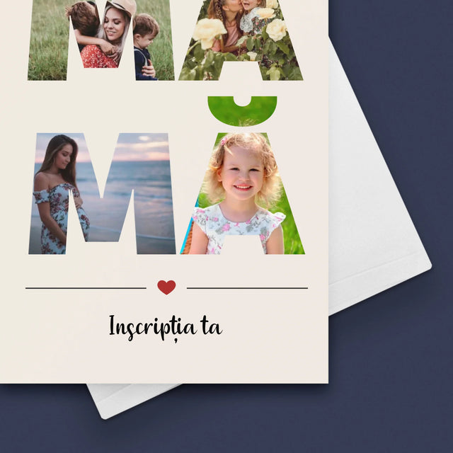 Cuvânt Din Fotografii: Mamă Din Fotografiile Tale - Card Cu Felicitări