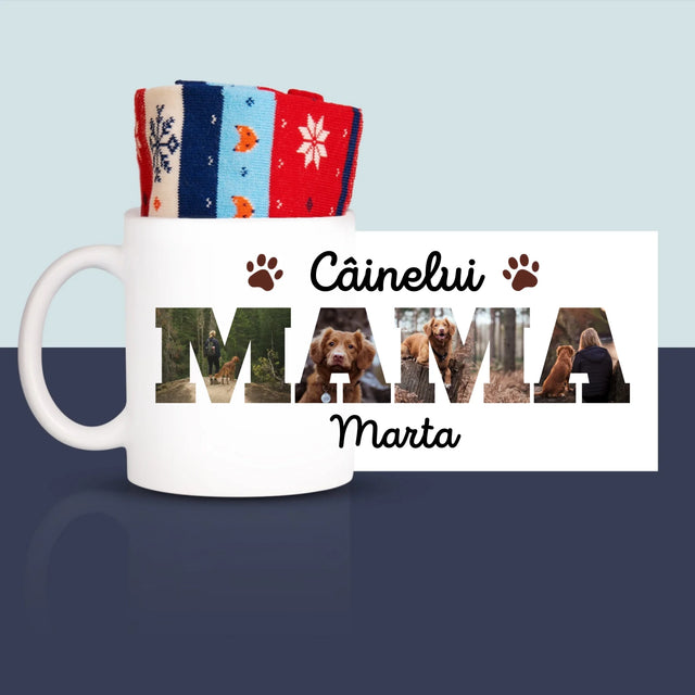 Cuvânt Din Fotografii: Mama Câinelui Din Fotografiile Tale - Șosete De Iarnă Într-O Cană