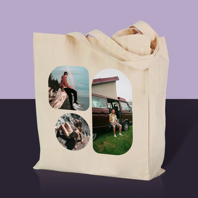 Colaj De Fotografii: Forme - Sacoșă De Pânză