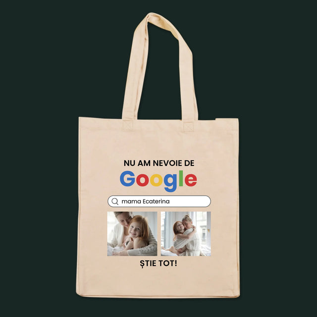 Colaj De Fotografii: Nu Am Nevoie De Google - Sacoșă De Pânză