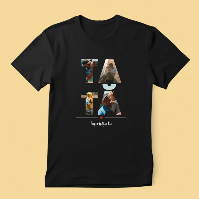 Cuvânt Din Fotografii: Tată Din Fotografiile Tale - Tricou Pentru Bărbați