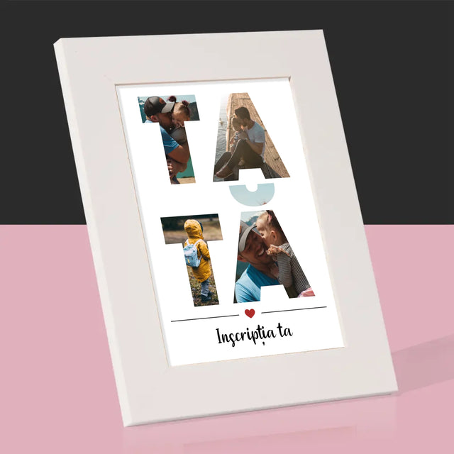 Cuvânt Din Fotografii: Tată Din Fotografiile Tale - Ramă Pentru Fotografii (Horizontală)