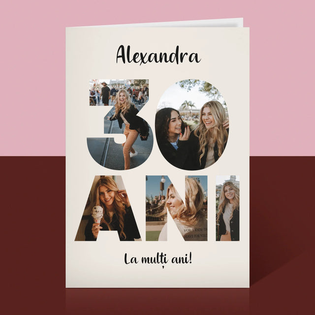 Cuvânt Din Fotografii: 30 Ani Din Fotografiile Tale - Card Cu Felicitări