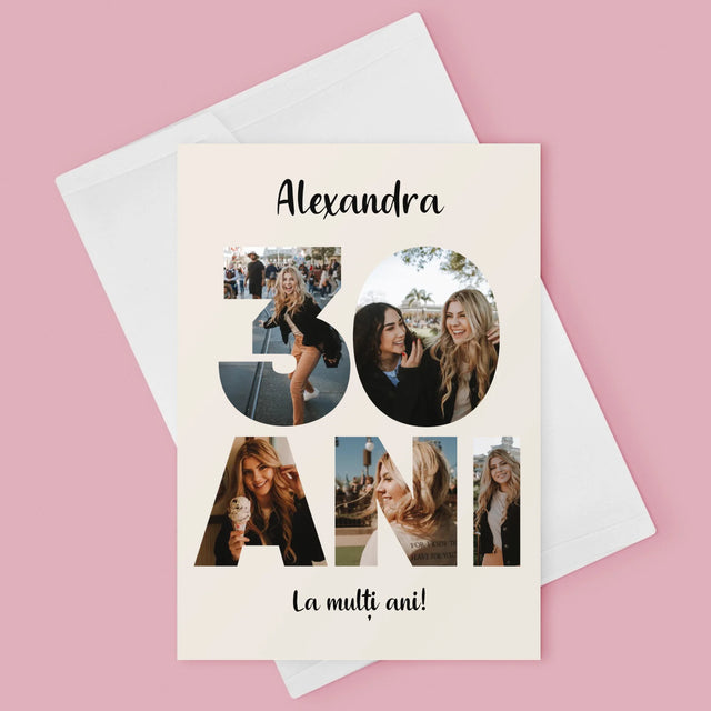Cuvânt Din Fotografii: 30 Ani Din Fotografiile Tale - Card Cu Felicitări