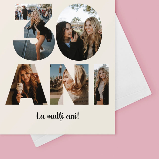 Cuvânt Din Fotografii: 30 Ani Din Fotografiile Tale - Card Cu Felicitări
