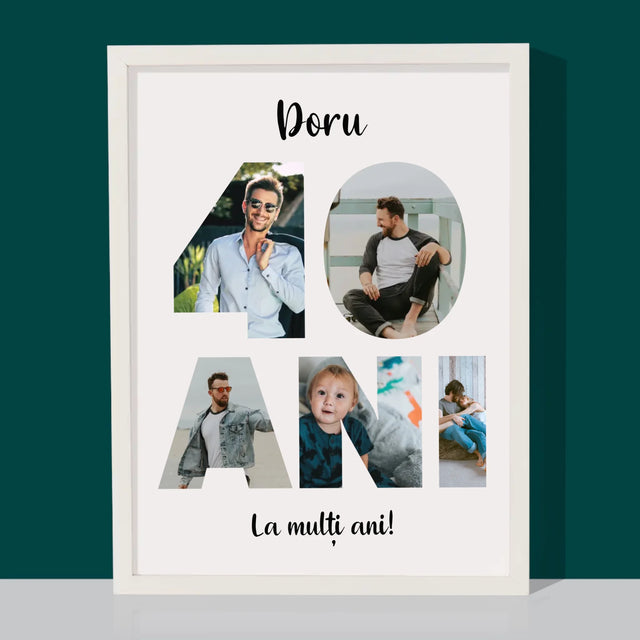 Cuvânt Din Fotografii: 40 Ani Din Fotografiile Tale - Imprimare Cu Ramă 30X40 (Verticală)