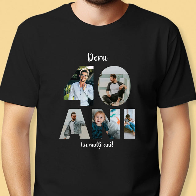 Cuvânt Din Fotografii: 40 Ani Din Fotografiile Tale - Tricou Pentru Bărbați