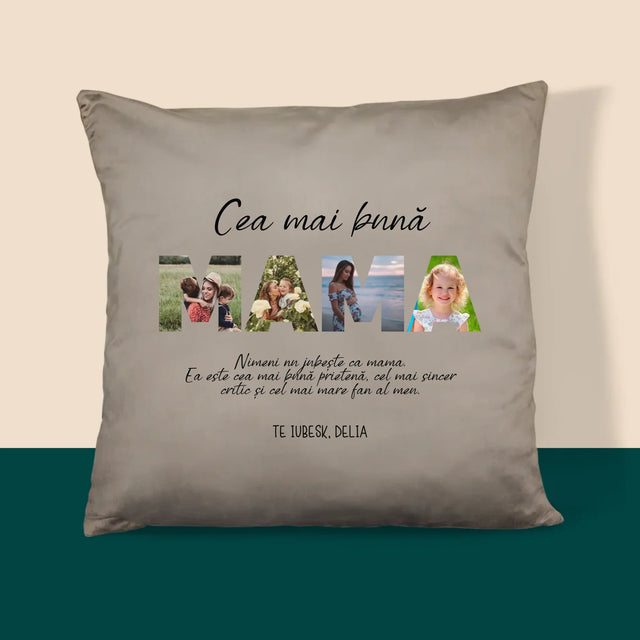 Cuvânt Din Fotografii: Cea Mai Excelentă Mamă Din Lume - Pernă (Cu Fotografie)