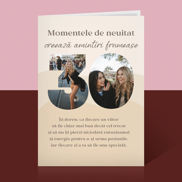 Cuvânt Din Fotografii: 30 De Ani - Card Cu Felicitări