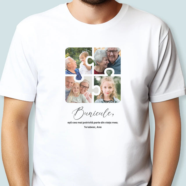 Colaj De Fotografii: Puzzle Fotografii Pentru Bunic - Tricou Pentru Bărbați