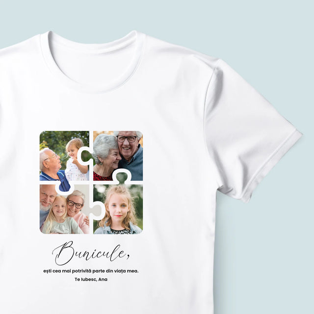 Colaj De Fotografii: Puzzle Fotografii Pentru Bunic - Tricou Pentru Bărbați