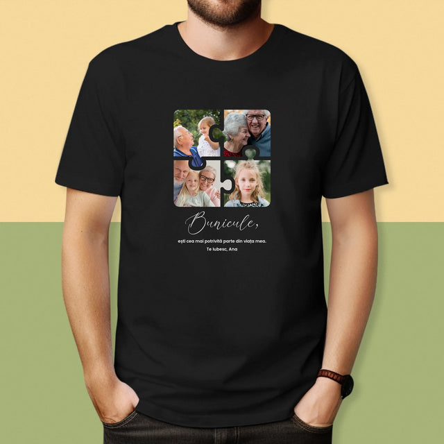 Colaj De Fotografii: Puzzle Fotografii Pentru Bunic - Tricou Pentru Bărbați