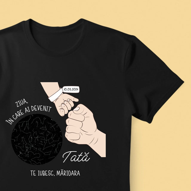 Harta Stelelor: Ziua În Care Ai Devenit Tată - Tricou Pentru Bărbați
