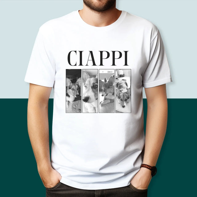 Colaj De Fotografii: Bootleg Clasic Cu Cățeluș - Tricou Pentru Bărbați
