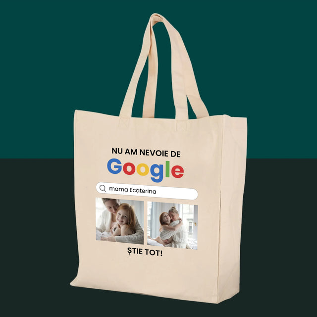 Colaj De Fotografii: Nu Am Nevoie De Google - Sacoșă De Pânză