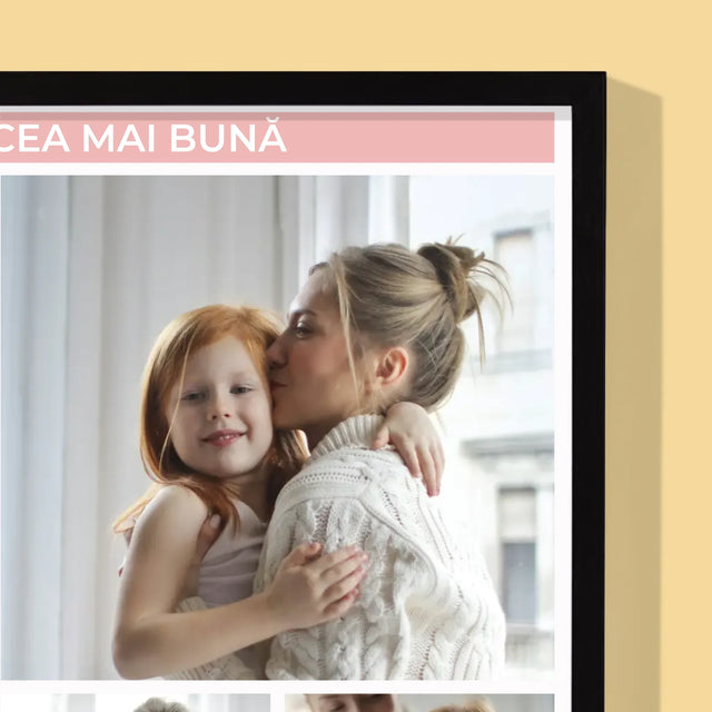 Colaj De Fotografii: Cea Mai Bună Mamă Colaj - Imprimare Cu Ramă 30X40 (Verticală)