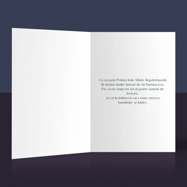 Fotografie Si Semnătură: Cu Ocazia Primei Sfinte Împărtășanii - Card Cu Felicitări