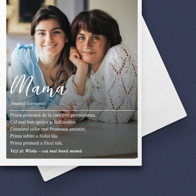 Fotografie Si Semnătură: Definiția Mamei - Card Cu Felicitări