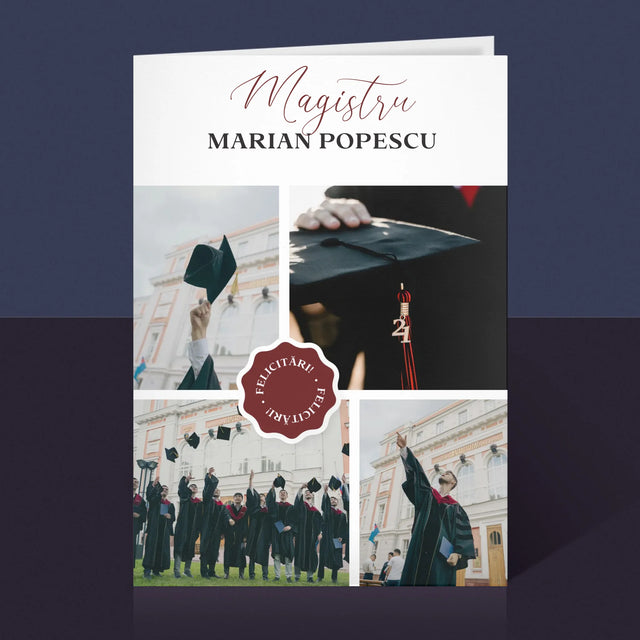 Colaj De Fotografii: Magistru - Card Cu Felicitări