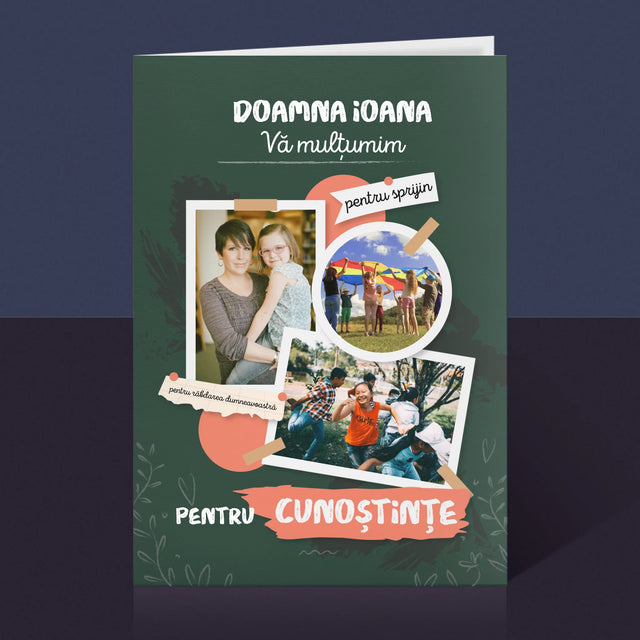 Colaj De Fotografii: Vă Mulțumim Pentru Cunoștințele Dumneavoastră - Card Cu Felicitări